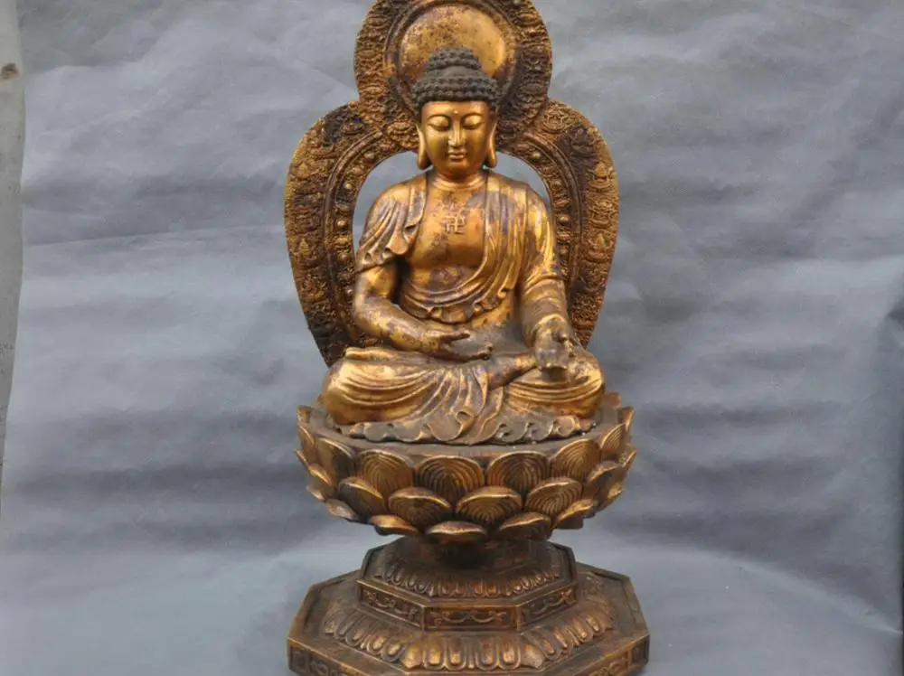 

26'' China Tibetan Buddhism Sakyamuni Buddha Bronze Statue