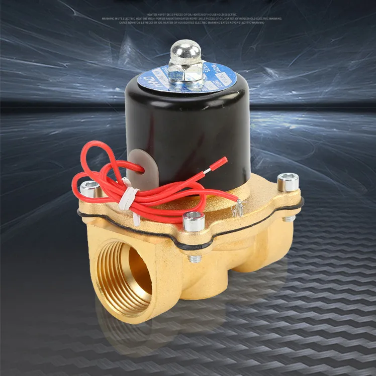 

Free Shipping DN25 All copper valve body Two-way water valve 2W250-25 Copper coils normally closed Pneumatic solenoid valve