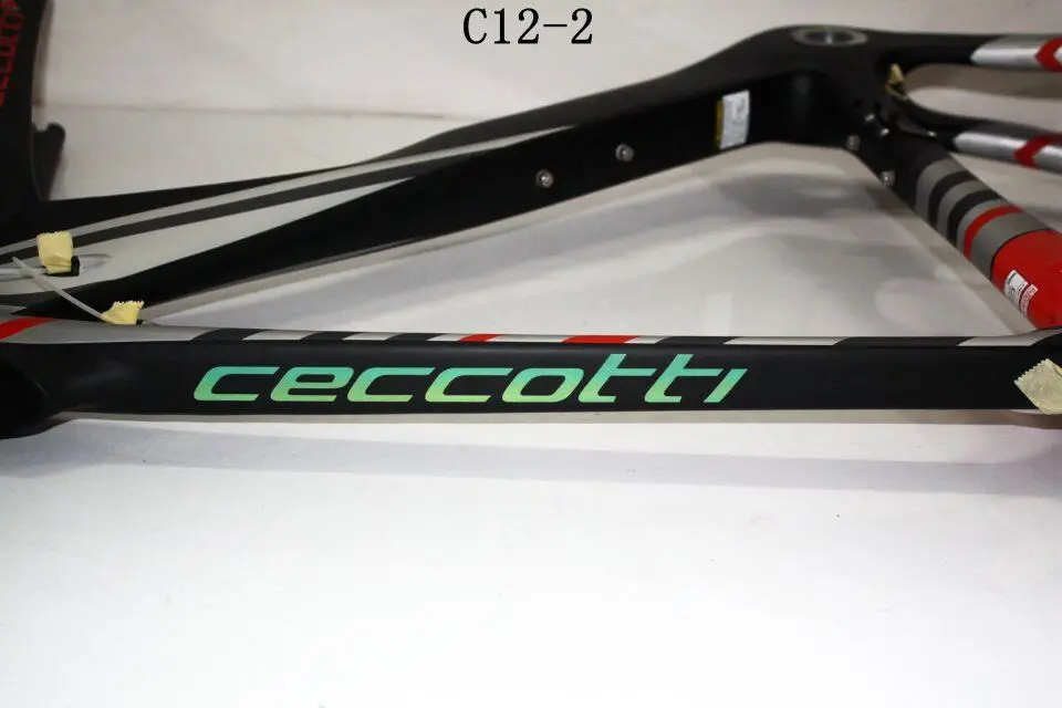 Excellent CECCOTTI carbon Bicycle road frame Di2 Mechanical racing bike carbon road frame 2018 road bike frame+fork+seatpost+headset+clamp 14