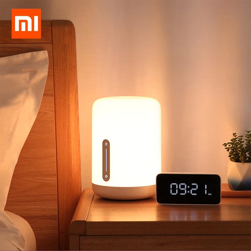 

New Arrival Original Xiaomi Mijia Bedside Lamp 2 Bluetooth WiFi Connection Touch Panel APP Control Works with Apple HomeKit Siri