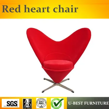

U-BEST leisure home furniture Fabric Sweety Heart Shaped Verner Heart cone chair
