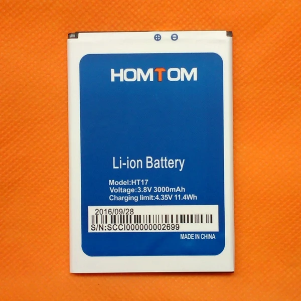 

HOMTOM HT17 Battery 100% Original Batteries Replecement Large Capacity 3000mAh Back-up Battery for HOMTOM HT17 Pro Smartphone
