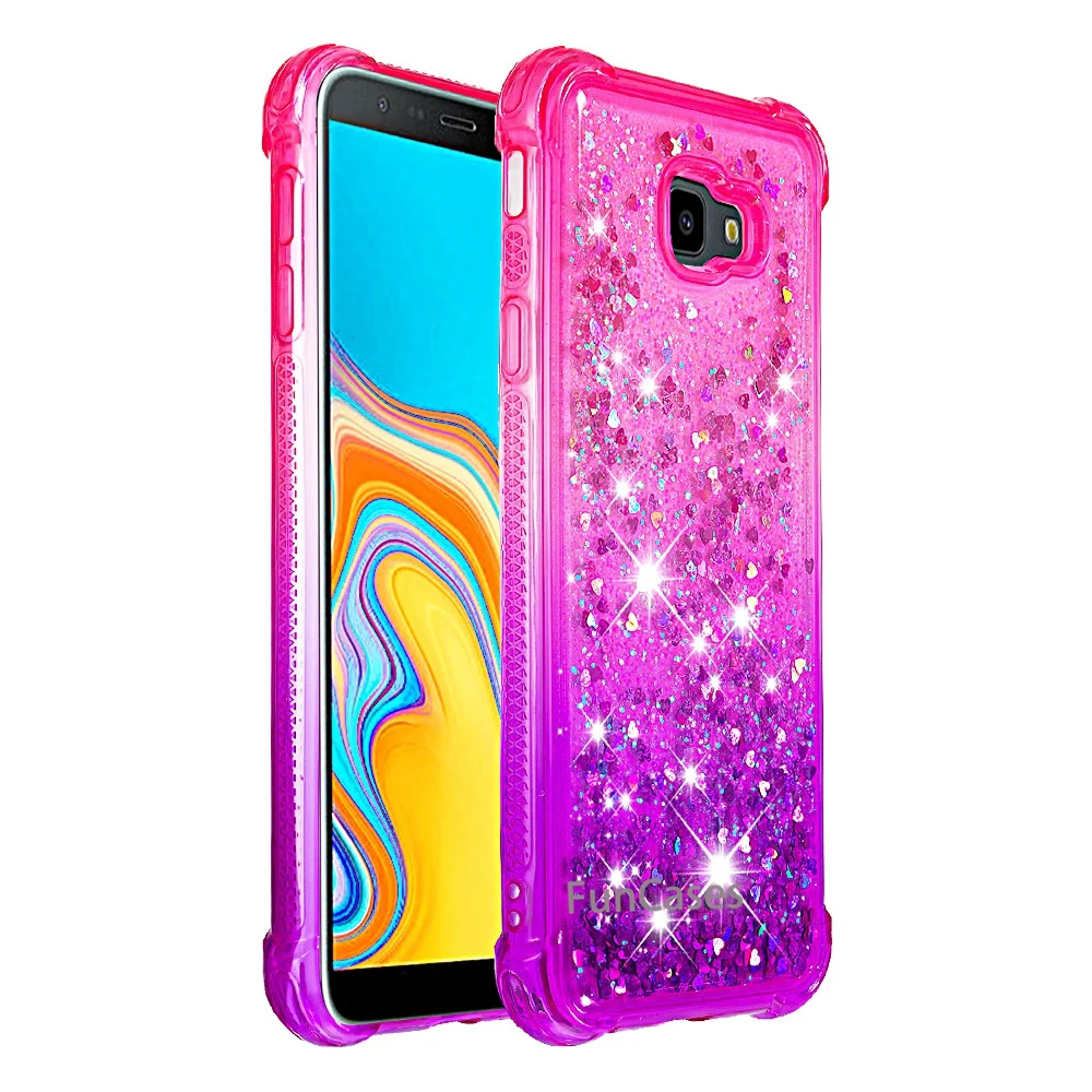 Для samsung J4 плюс Чехол светлый блестящий чехол для Galaxy J415 J415F SM динамический песок