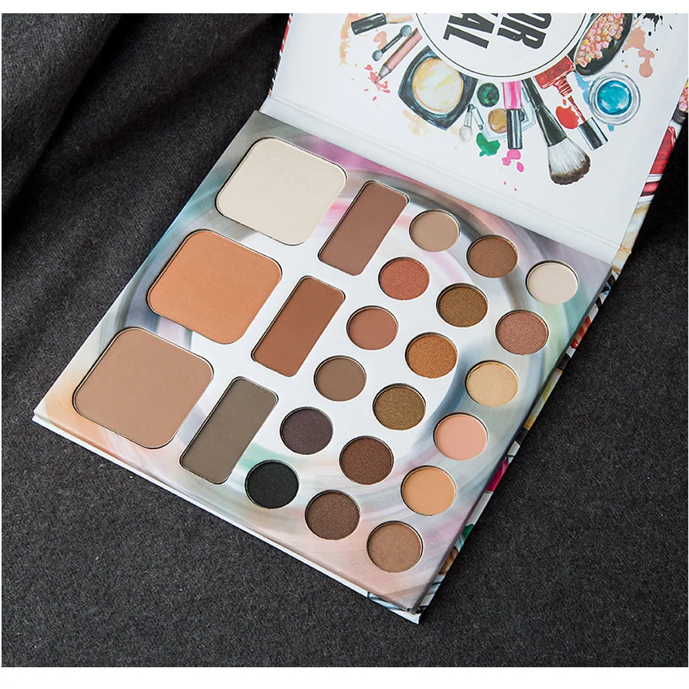 

WORLD COLOR has 24 pigment-rich Matte Eyeshadow Shading Power And Highlighter Power Eye Shadow Palette 5.9