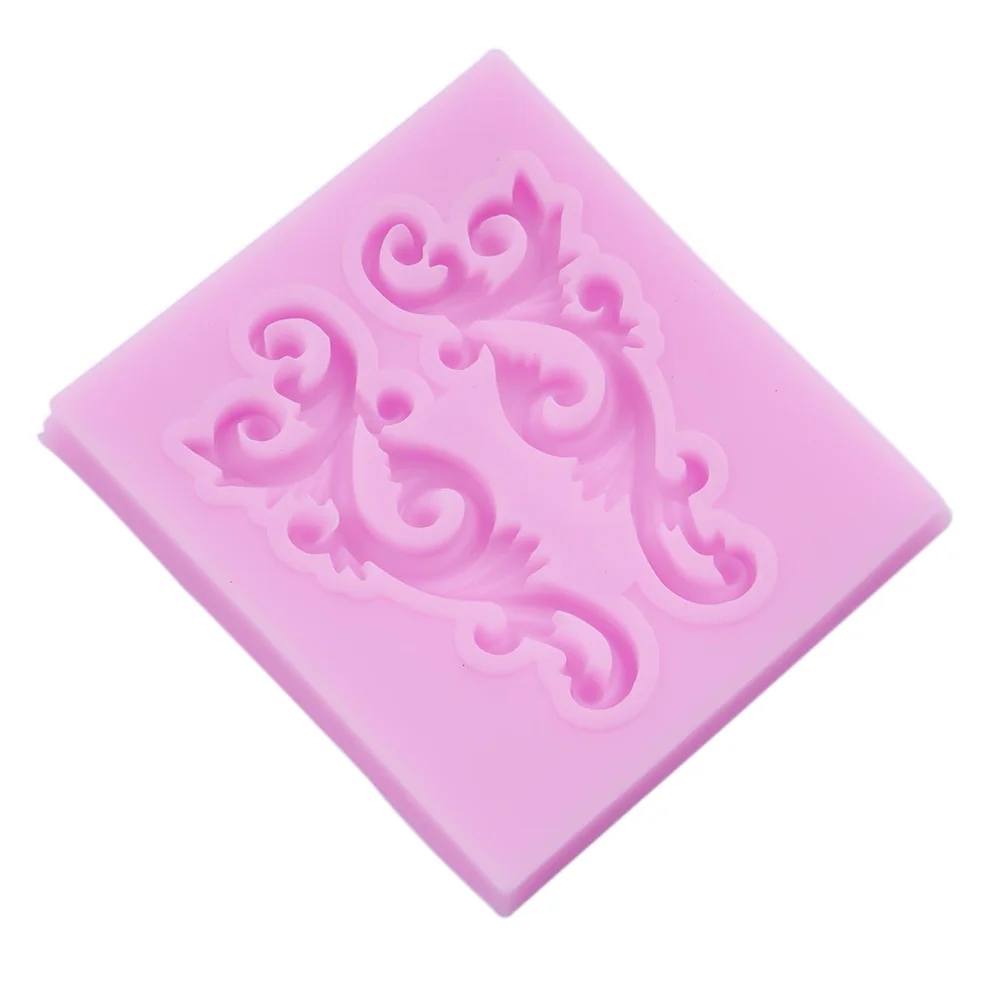 KANNERT Baroque Scrolls 3D Relief Cake Border Silicone Flower Fondant Cake Decorating Tools Cupcake Chocolate Paste 3
