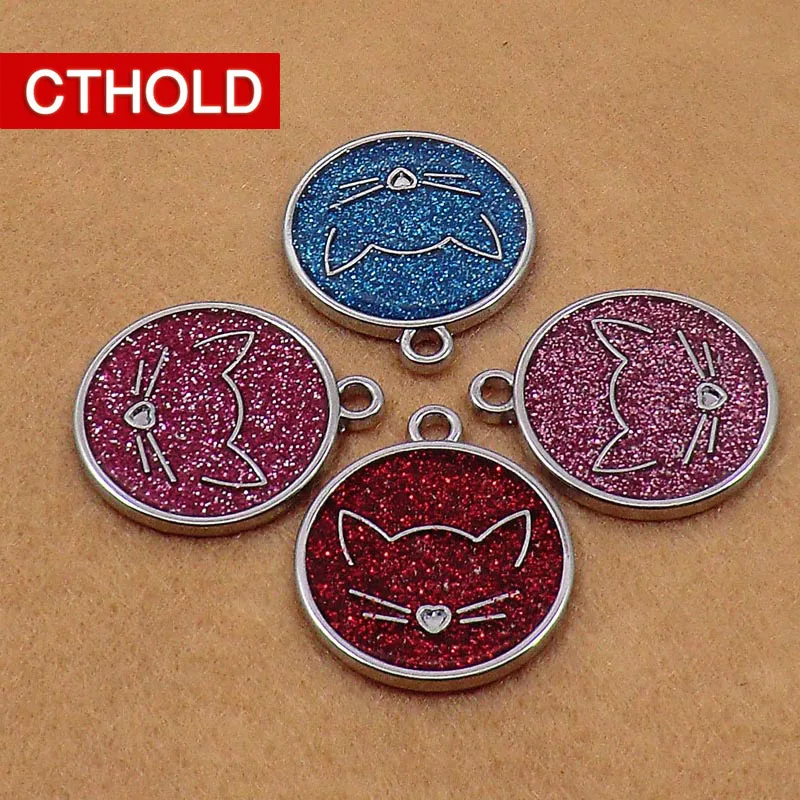 Персонализированная идентификационная бирка для собак CTHOLD 30 шт./лот блестящие