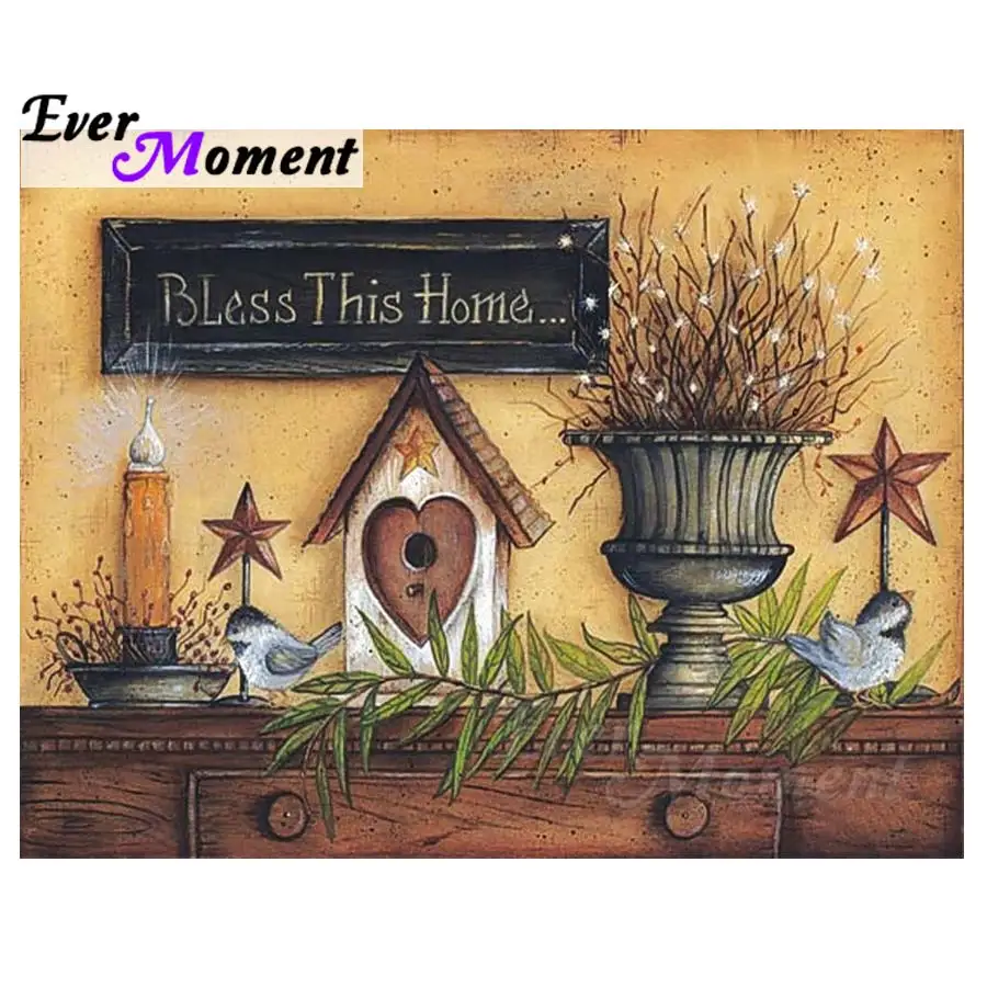 

Ever Moment Diamond Painting 5D DIY Home Household Cross Stitch Rhinestone Diamond Embroidery Picture Mosaic Handmade S2F717