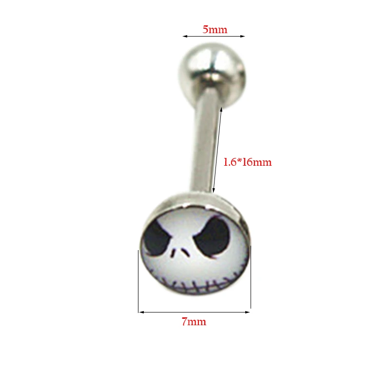 Tongue Pierced Nipple Ring Barbell Body Piercing Jewelry 1Pc