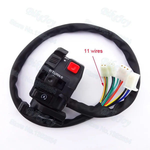 11 Wires 4 Functions ATV Handle Switch Control W Choke Lever For 50cc