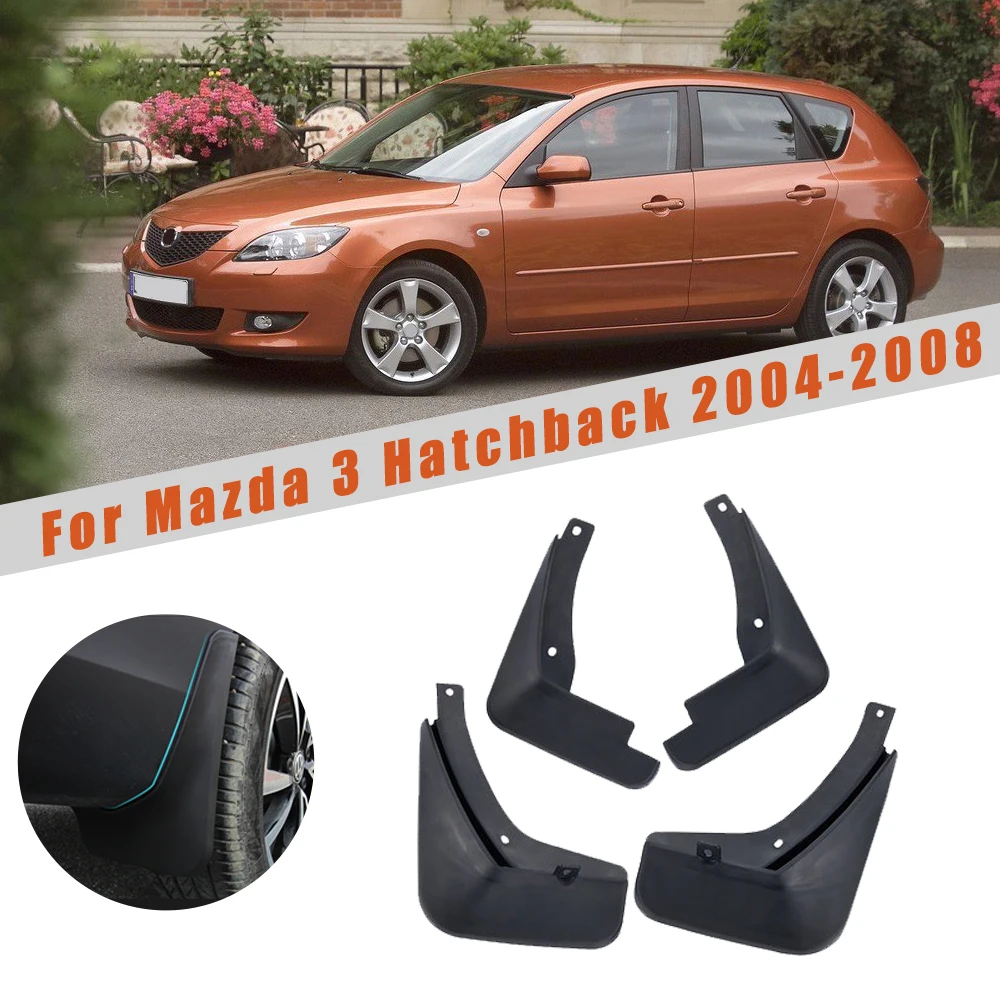 Брызговики для Mazda 3(BK) хэтчбек M3 2004-2008 Автомобильная Передняя Задняя накладка Брызговики Светоотражающие брызговики