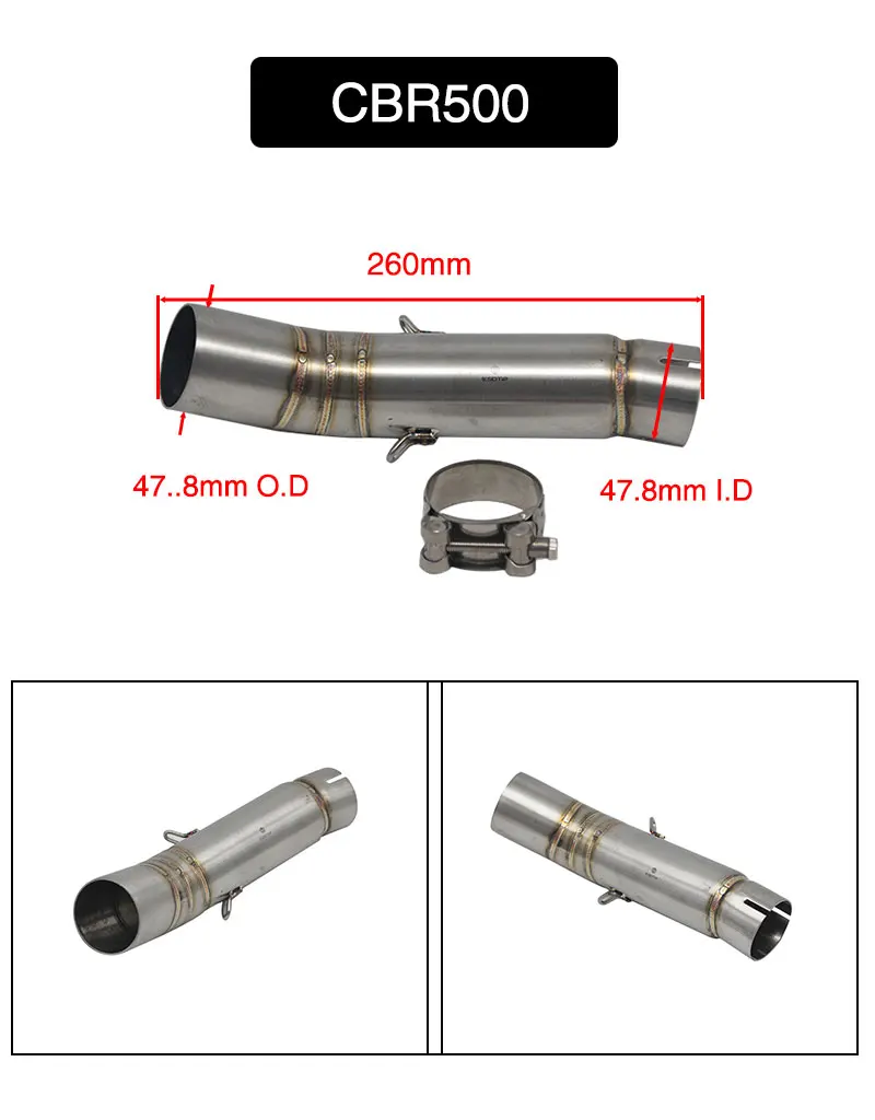 ZSDTRP мотоцикл выхлопной контакт Средний Соединительный соединитель трубы для HONDA CBR300 CBR500 CB400 CBR1000 2008
