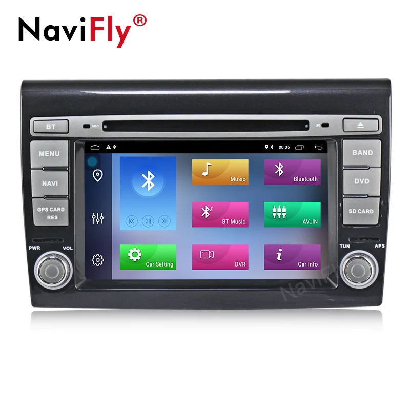 Discount Android 9.1 2+32G Car dvd multimedia player For Fiat Bravo 2007 2008 2009 2010 2011 2012 Car radio FM WIFI RDS BT GPS Navigation 1