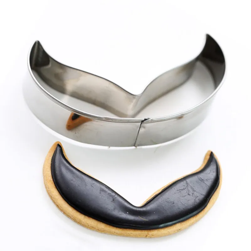 5pcs/set Stainless Steel Cookie Cutter Cute Bread Moustache Shape Fondant Biscuits Tools Sugar Craft Bakery Bakeware