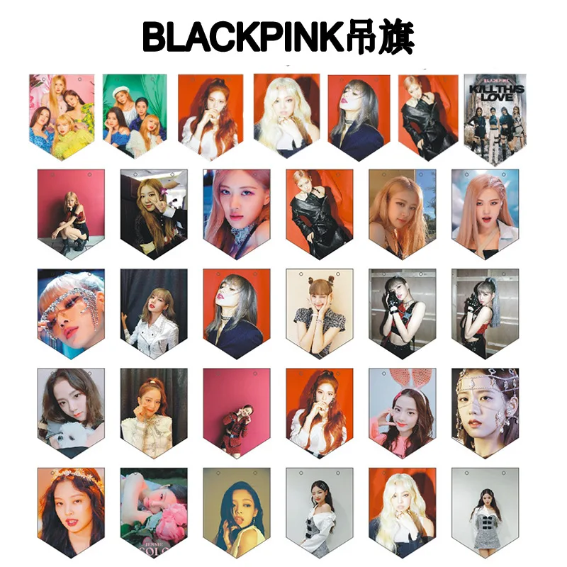 Kpop  TWICE BLACKPINK Paper Flag Poster HD Hang up Photo Banner Home Decor//xYu