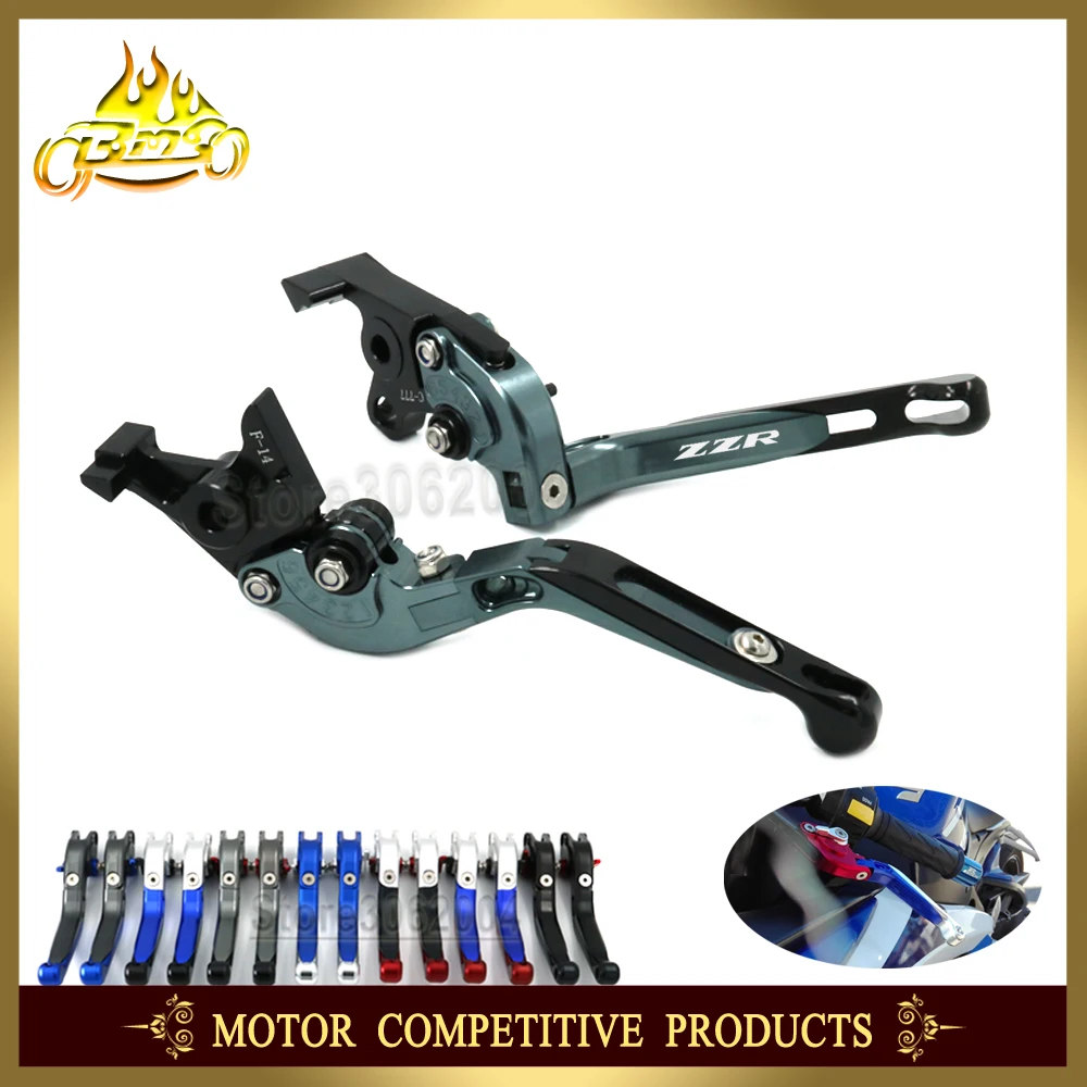 

Folding Extendable Adjustable Motorcycle Brakes Clutch Levers For KAWASAKI ZZR1200 ZZR ZZR-1200 2002-2005 ZZR1100 1990-1999 1100