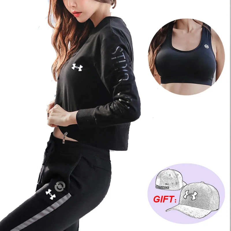 

Under Armour Women training Sport Suit Running Sets conjunto moletom feminino dresy damskie Gym Fitness Quick drying Clothing