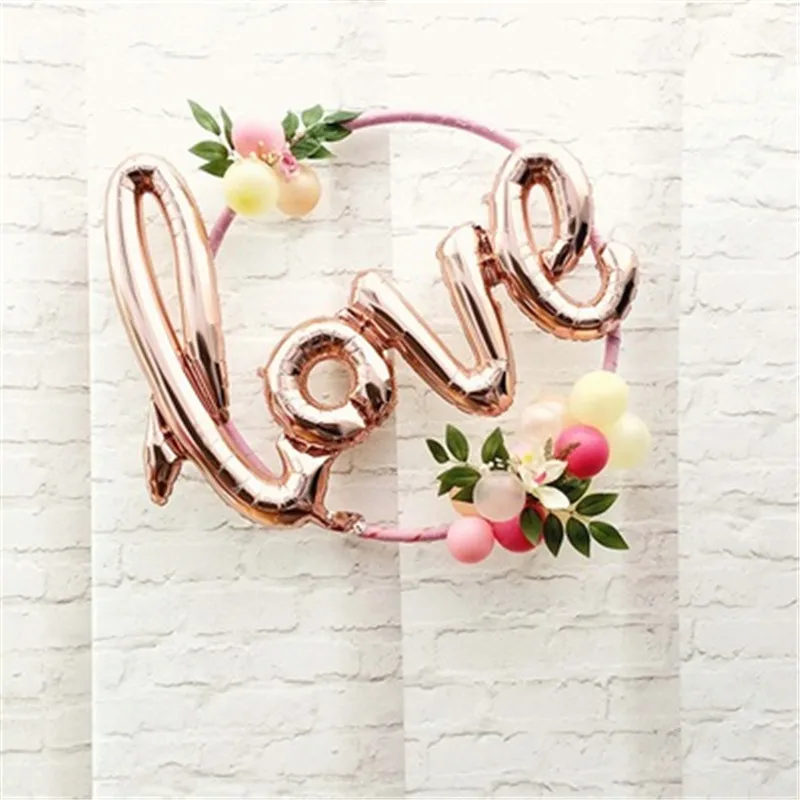 

1P Rose Gold Hen Party Love Balloon Letter Foil Balloon Bachelorette Party Accessories Wedding Decor Bridal Shower Favors ASD024