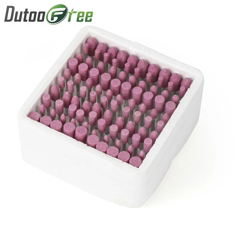 Dutoofree Drill Attachment 100 Pcs/Box Assorted Ceramic Mounted Point Grinding Stone Head Wheel Dremel Drill Rotary Tools head therapy moxibustion jar head moxibustion hall special moxibustion jar stone moxibustion jar ceramic moxibustion purple