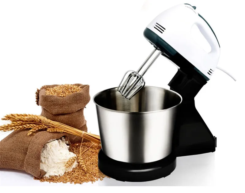 Online Mezclador eléctrico de alimentos de mesa y soporte mezclador de masa para pasteles batidor de huevos batidora de crema batidora de alimentos