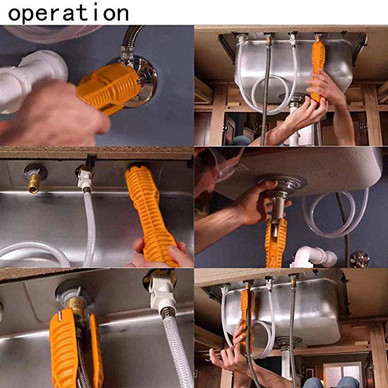 QUK 8in1 Faucet and Wrench Installer Multi-purpose Wrench Plumbing Tool For Toilet BowlSinkBathroomKitchen Plumbing and More17