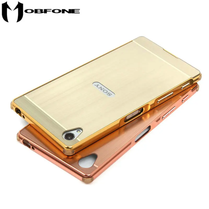 

Luxury Brushed Metal Frame Bumper For Sony Xperia Z5 Premium Z5 Plus E6833 E6853 E6883 Shockproof Case Capa