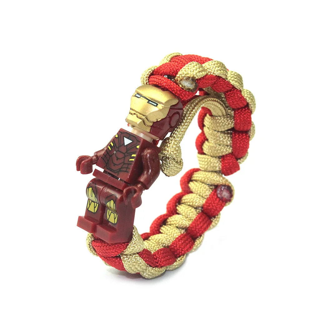 

Single Sale Avengers Super Hero Iron Man Bracelet Compatible Legoings Building Blocks Bricks Set Model Toys For Children