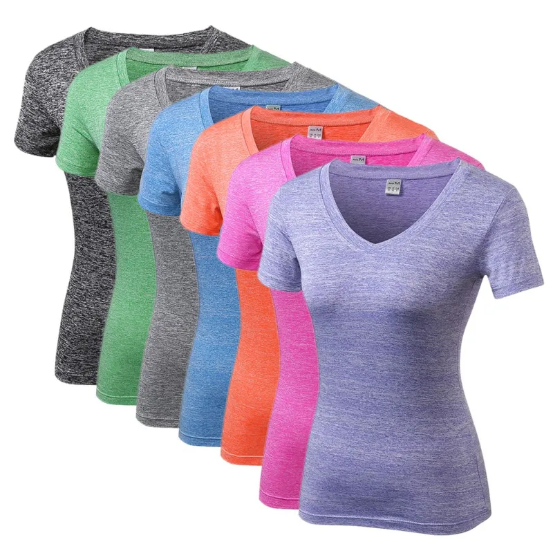 

Quick Drying Women's T-shirt V sharp Collar Sweat Breathable T Shirts