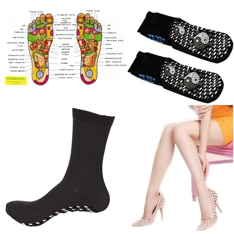1pair Unisex soft Magnetic therapy Self Heating Magnetic Socks Comfortable And Breathable Winter Ski Fitness Thermal Sport Socks