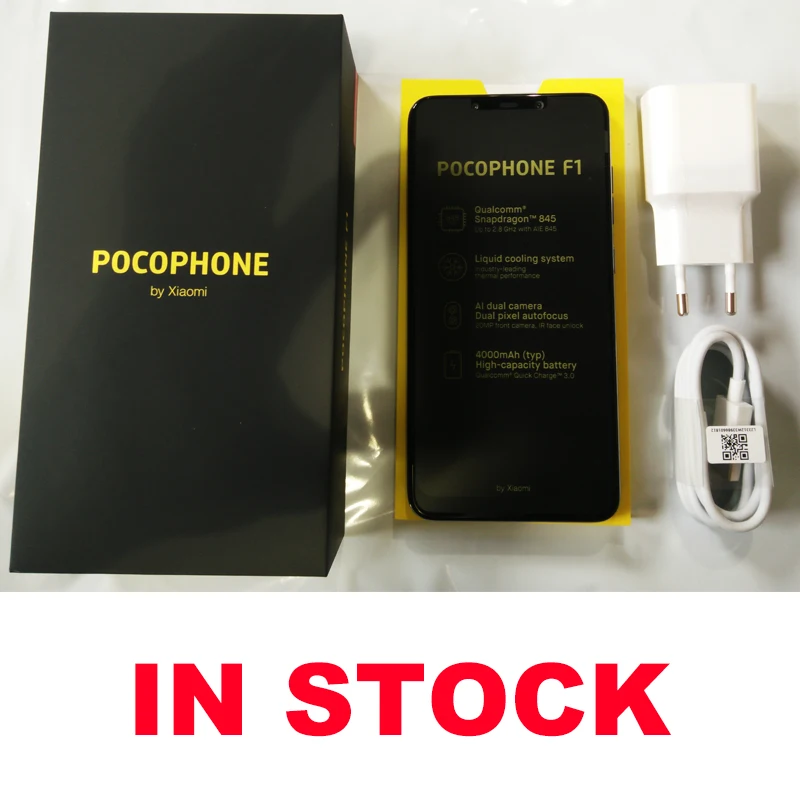 Xiaomi POCOPHONE F1 с глобальной версией, 6 ГБ, 128 ГБ, POCO F1, Snapdragon 845, 6,18 дюйма, полноэкранная фронтальная камера 20 МП, мобильный телефон LiquidCool