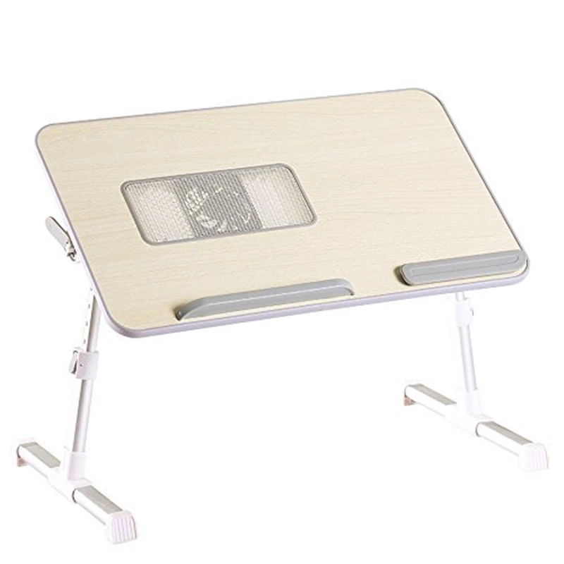 Регулируемый стол для ноутбука встроенный вентилятор охлаждения, портативный настольный стол Superjare, подставка для ноутбука для чтения