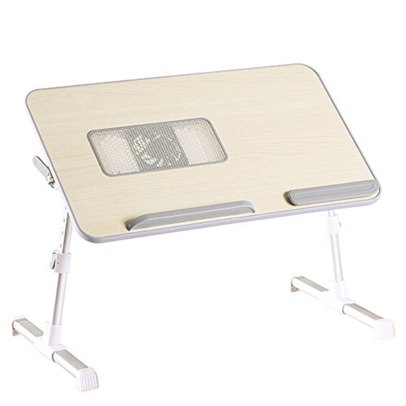 

Adjustable Laptop Table Built-in Cooling Fan, Superjare Portable Standing Desk, Notebook Stand Reading Holder For Couch Floor