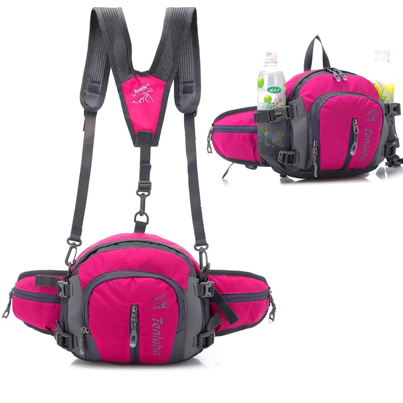 

2 In 1 Running Hiking Wait Bag Travel Handy Outdoor Sport Waist Pack Waist Belt Pouch Adjustable Strap Sport Crossbody Bag