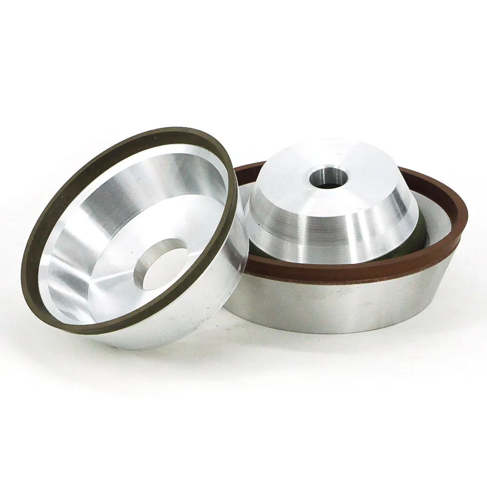 4/5/6 inch 11V9 Diamond flaring cup wet grinding wheel BW bowl shape diamond abrasive wheel for tungsten carbide sharpening R020
