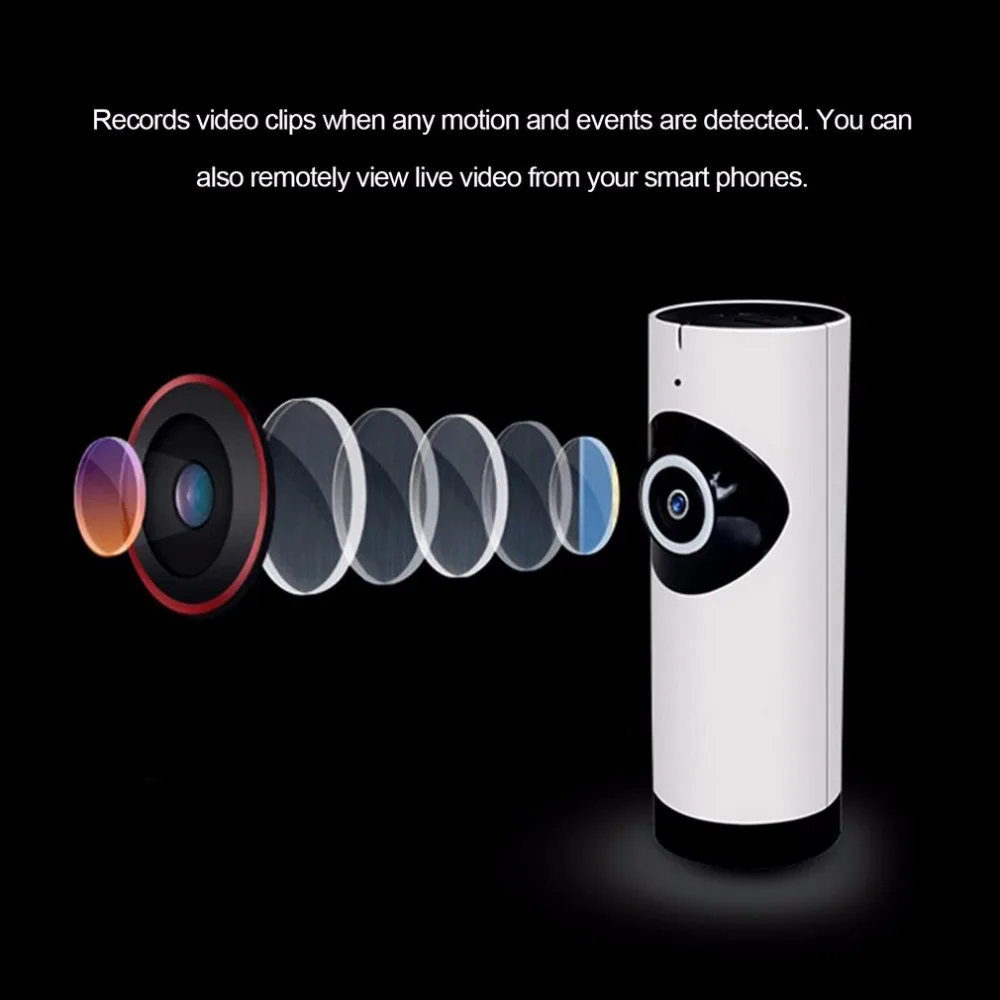 

HD 720P Household Mobile Phone Monitoring Surveillance Wireless Camera 180 Degree WiFi Baby Pet Monitor Security Camera