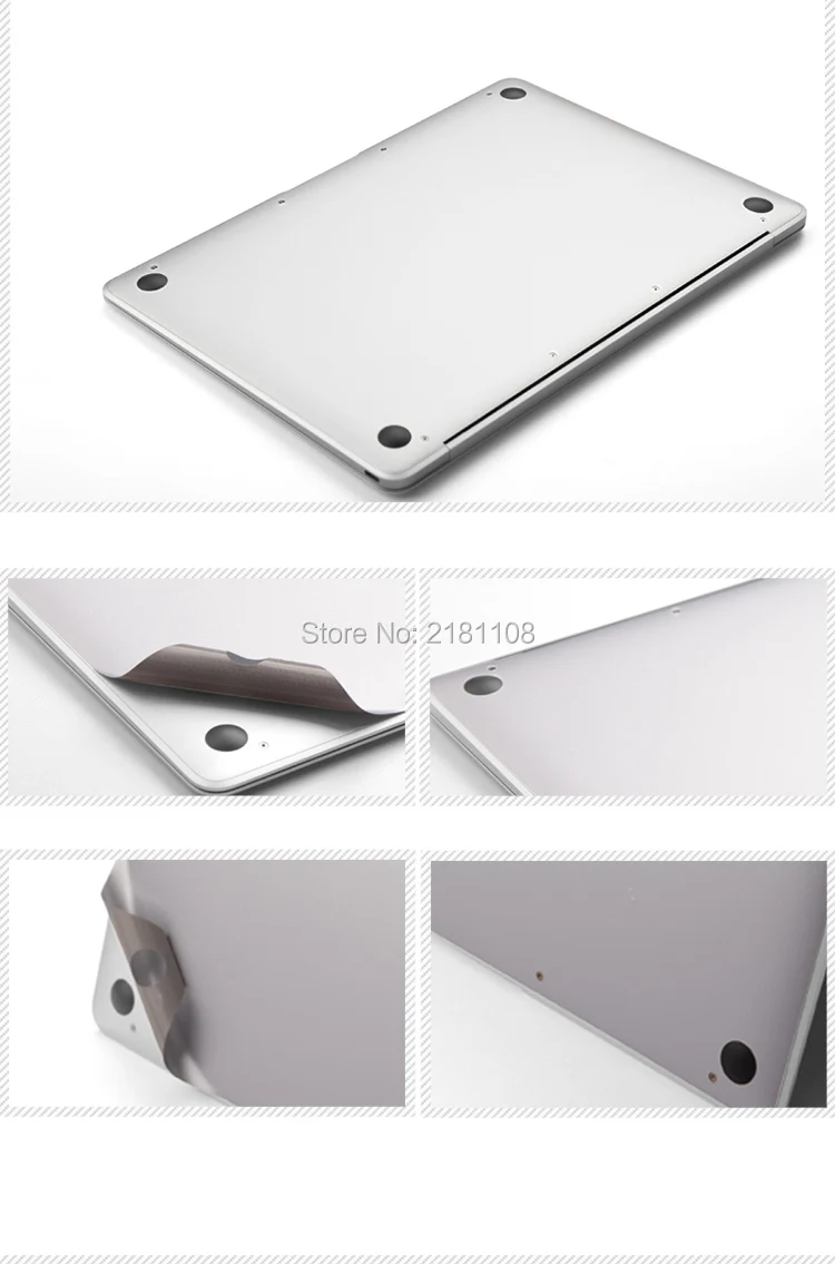 Vinyl Decal Guard Front + Bottom Guard Cover Skin Protector Sticker For Apple Macbook Air 11 13" Pro 16" 15" A2251 A1900 A2485 vinyl film sticker laptop sticker