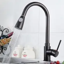 Лучшие Кухонные смесители для холодной и горячей воды смеситель черненый выдвижной кран для раковины кран на бортике латунные смесители