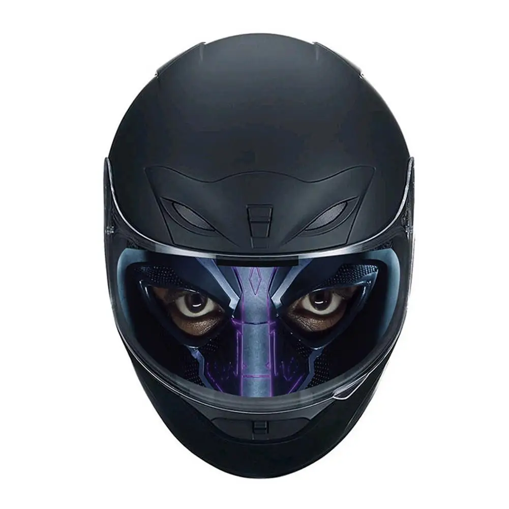 Helmet Decoration Sticker Detachable Motorcycle Racing Helmet Lens Visor Sticker Personality Film Translucent Lens Decal