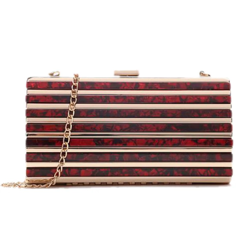 

LJL-Ladies Evening Bag Marble Striped Clutch Banquet Wedding Clutch Bag Mobile Phone Storage Tote