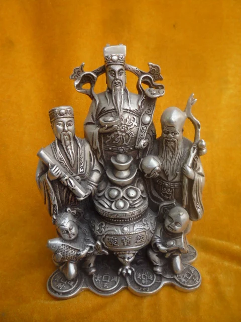 

Rare Qing Dynasty(Qianlong1726--1782)silver fortuna statue,Fortuna bless good luck.