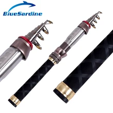BlueSardine новая спиннинговая Удочка углеродная мини телескопические удочки рыболовные снасти 1,8 м 2,1 М 2,4 м