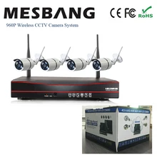 960 P офисный дом дома wifi IP камера безопасности Система беспроводной wifi CCTV ip-камера система 4ch NVR комплекты Встроенный 1 ТБ 4ch HDD