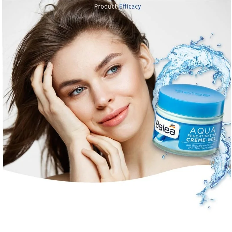 Germany Balea Day Care Aqua Moisturizing Face Cream Gel Hyaluronic Acid Moisturizer Soften Lines Wrinkle Fresher Firmer Skin | Красота и
