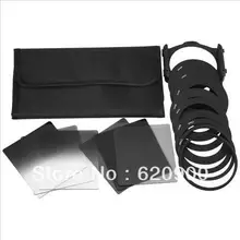 100% GUARANTEE 6pcs ND2 ND4 ND8 Gradual ND2 4 8 Filter Set + 9pcs Ring Adapter for Cokin P in case