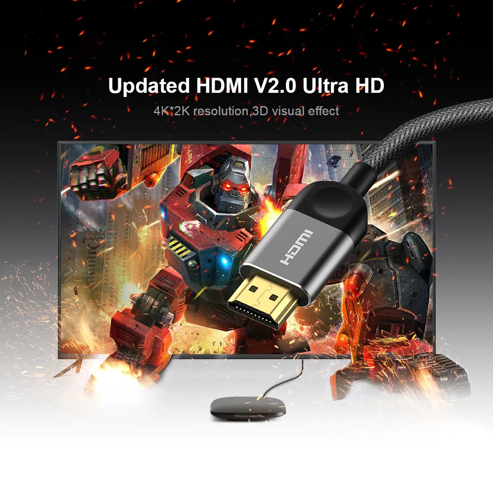 QGEEM HDMI кабель HDMI к HDMI 2,0 кабель для PS3 PS4 проектор HD lcd Apple tv компьютерный ноутбук 1 м 2 м 3 м 5 м Кабель Hdmi