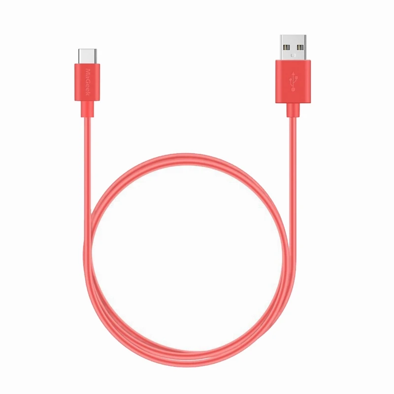 MaGeek usb type-C кабель 0,3 м 1 м 1,8 м 3,0 м Быстрая Зарядка Кабели для мобильных телефонов USB-C 2,0 кабель для samsung S8, huawei P9, Xiaomi - Цвет: Розовый