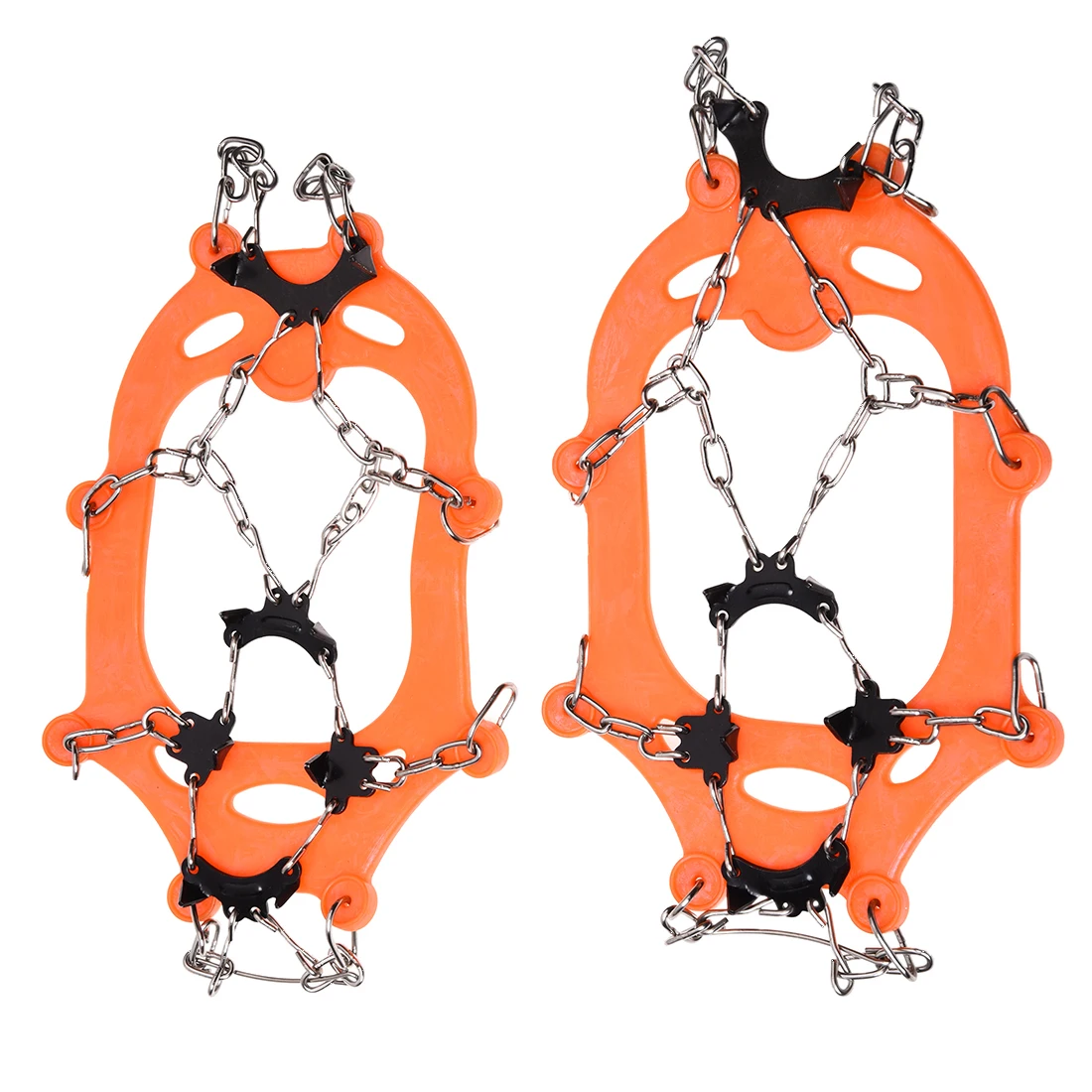 

1 pair of 8 Teeth Claw Boat Crawl Slip Cover Stainless Steel Chain Outdoor Ice Snow Skiing Hiking Climbing