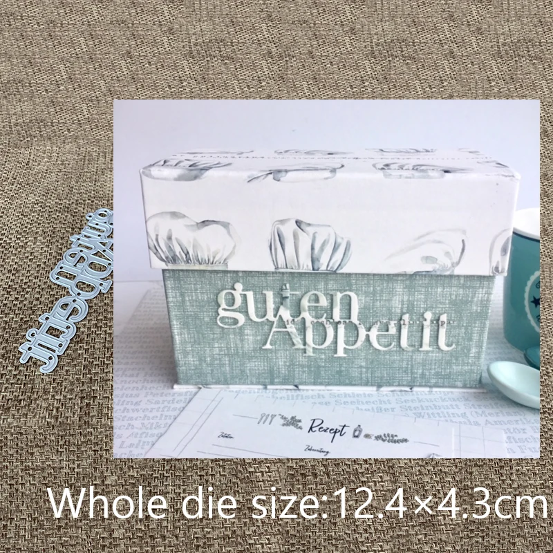 

XLDesign Craft Metal Cutting Die cut die German Enjoy your meal letters scrapbooking Album Paper Card Craft Embossing Die Cuts