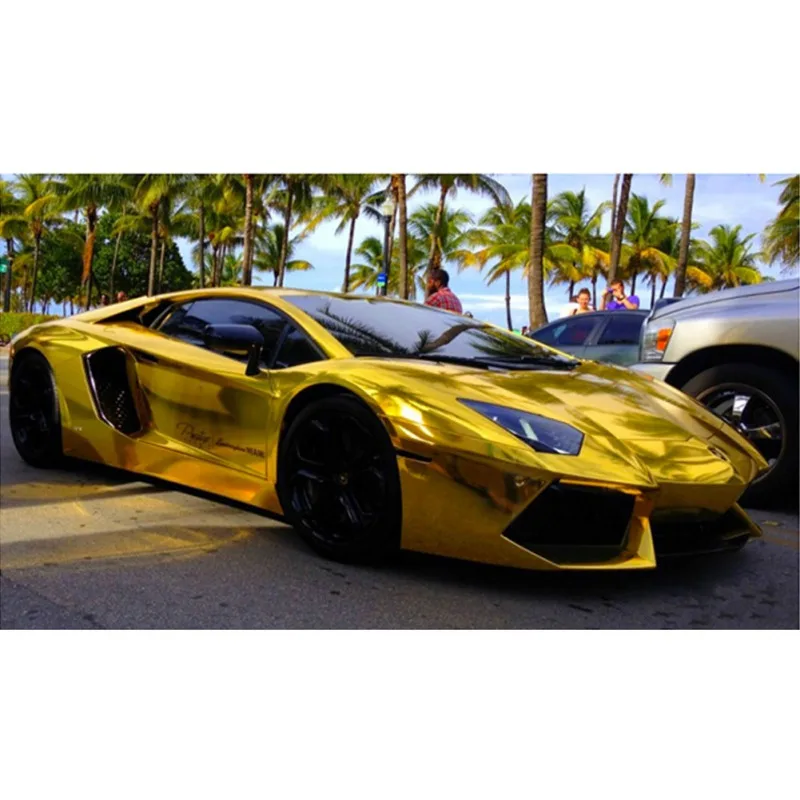 

Hot Yellow Car Vinyl Film Wrap Color Change Car Body Sticker Decal Sheet Film