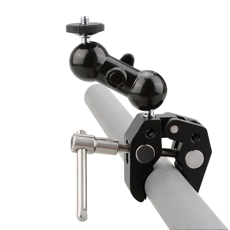 Camera Clamp Ball Head Magic Friction Arm Mount Super Crab Clamp Articulating For DJI Ronin