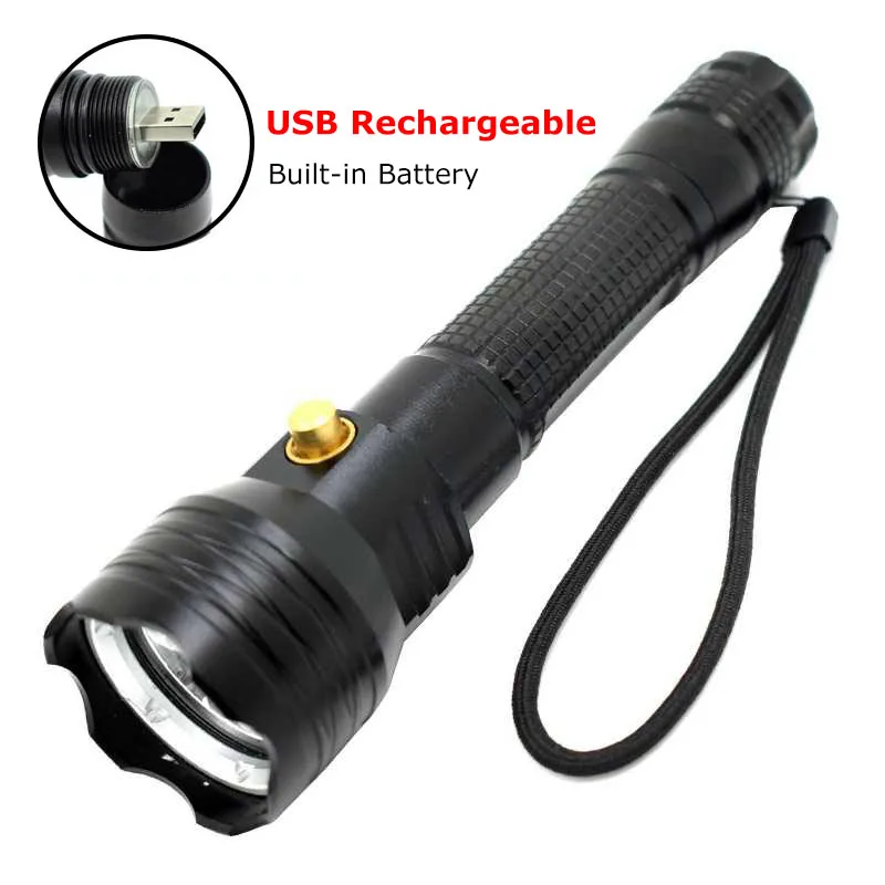 

Underwater XML L2 LED Diving Flashlight Waterproof Scuba Dive Torch Light Power USB Charge Rechargeable Flashlights with Battery